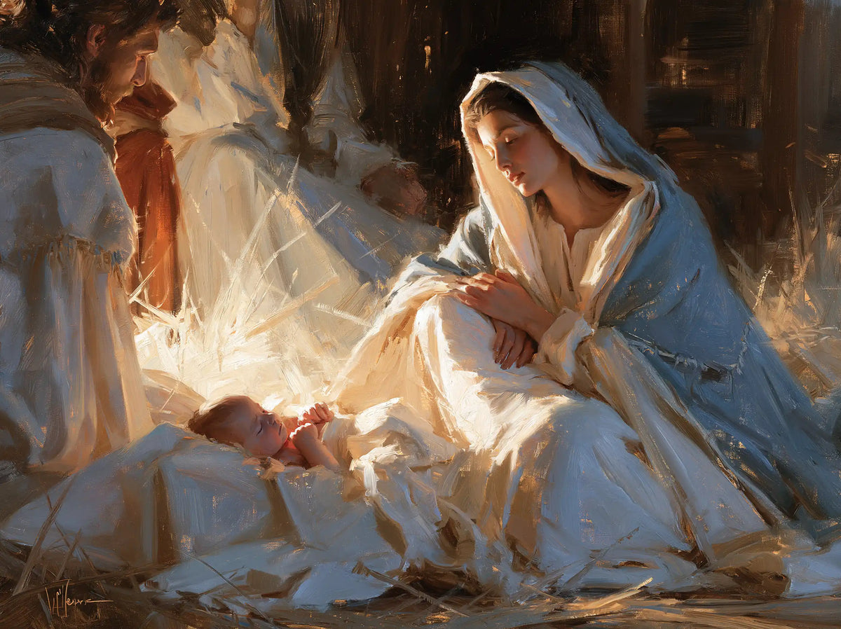 La Nativité — Le Repos sous les paumes croisées