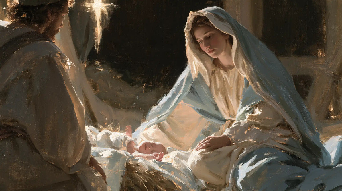 La Nativité — Le Voile blanc dans la lumière douce