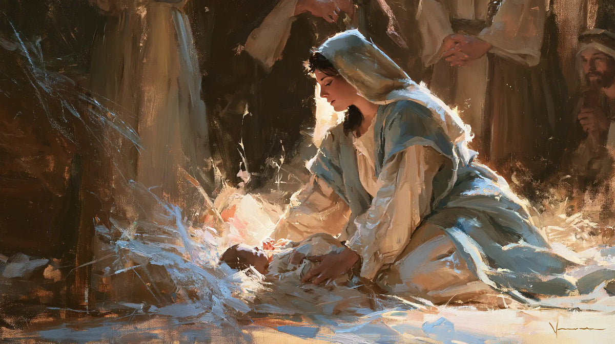 La Nativité — La Paille traversée de bleu
