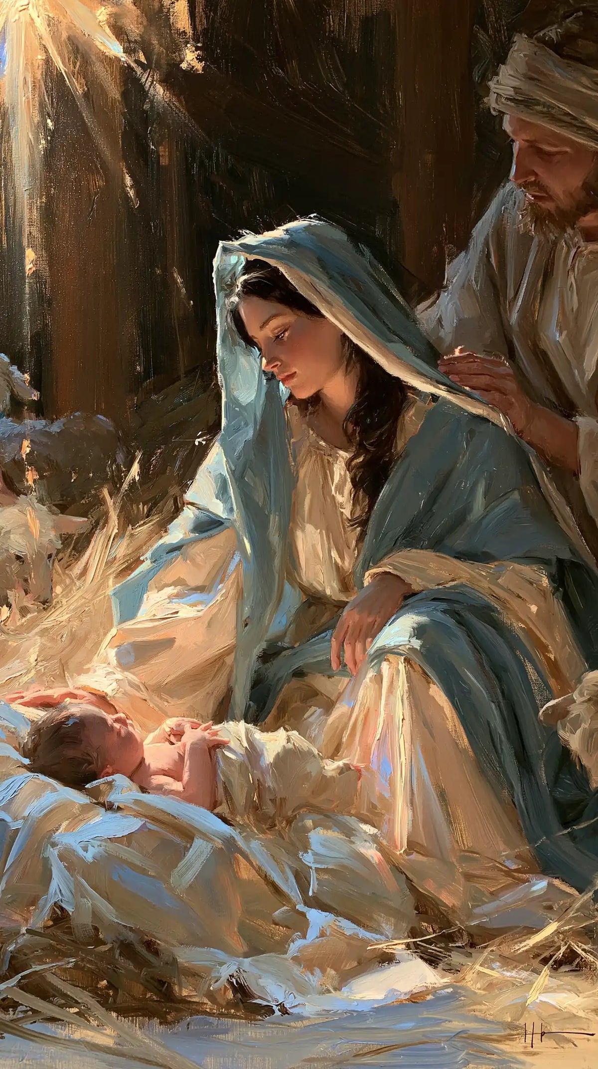 La Nativité — Le Berceau sous la lumière oblique