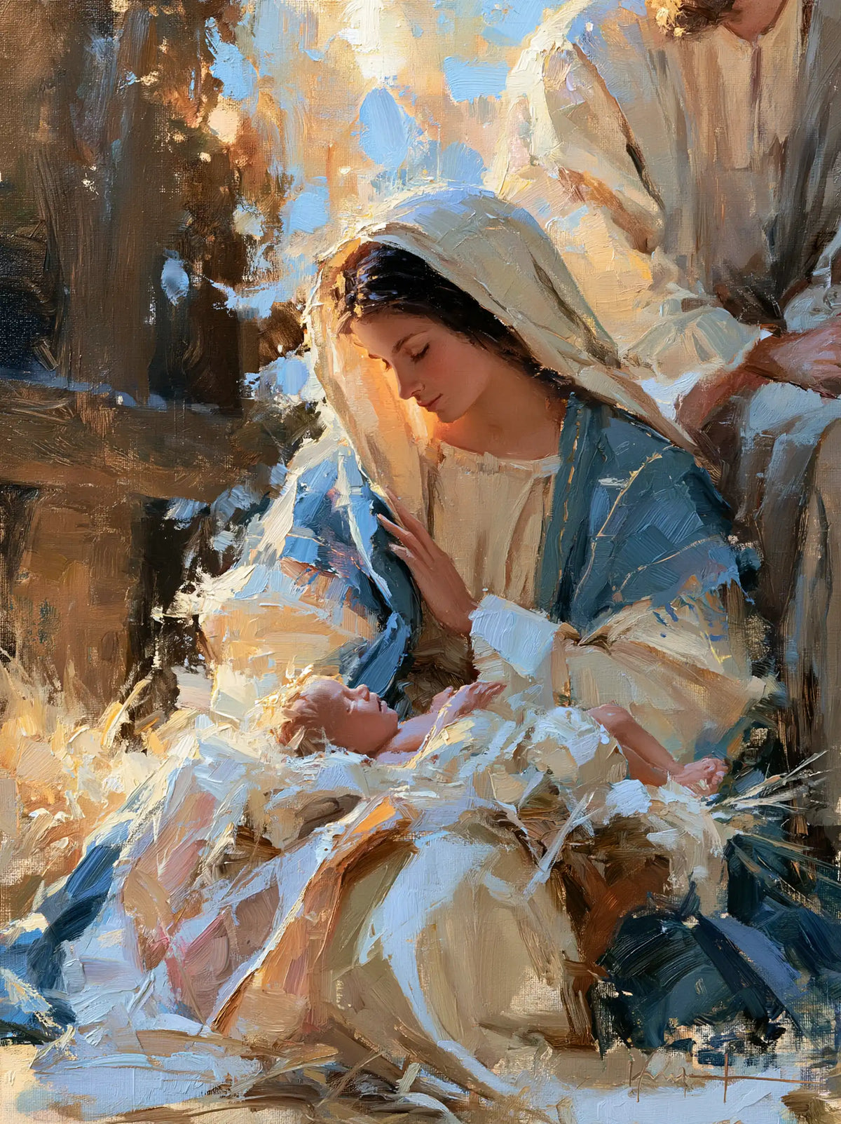La Nativité — La Main sur le cœur dans l’aube bleue