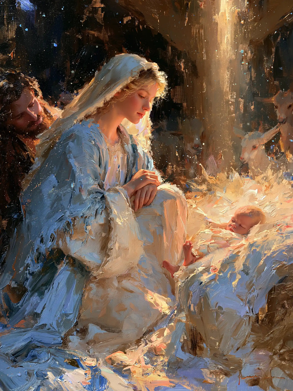 La Nativité — La Veille au genou de lumière