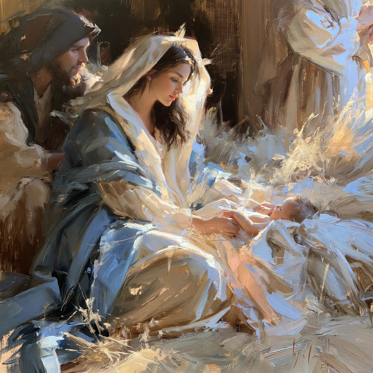 La Nativité — Les Mains près du nid de lumière
