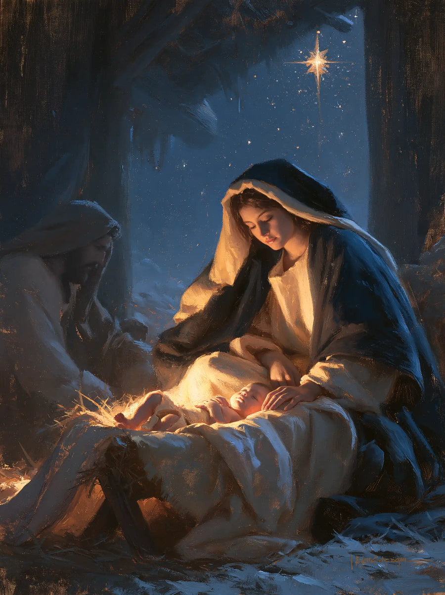 The Nativity - Midnight Blue Chiaroscuro · Portrait n° 14