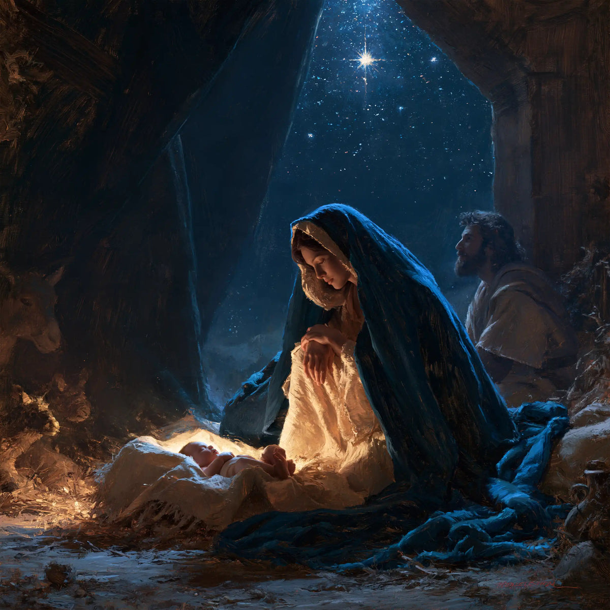 La Nativité — Le Berceau sous la pluie silencieuse des astres
