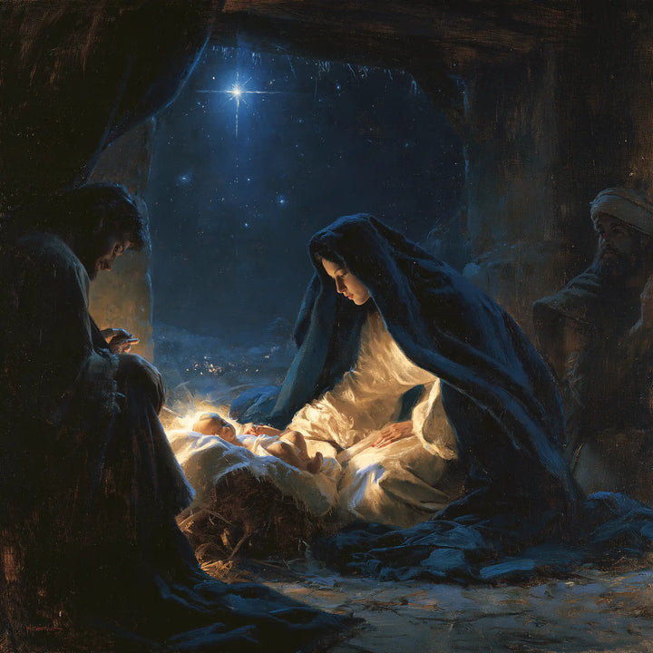 La Nativité — Les Mains au cœur de la nuit constellée