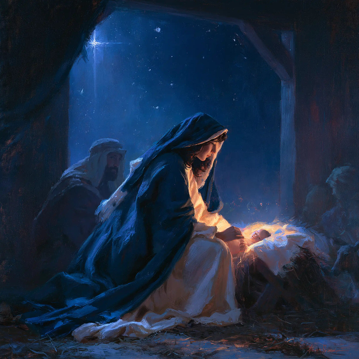 La Nativité — Le Repos dans la lumière de cobalt