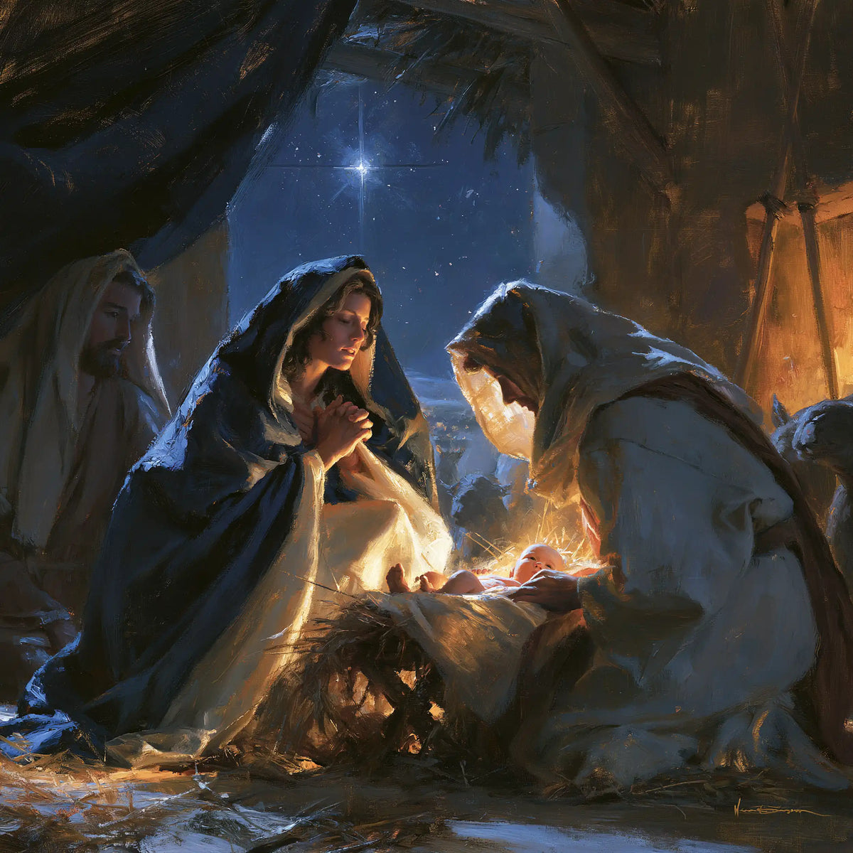 La Nativité — Deux voiles sous l’étoile de la crèche