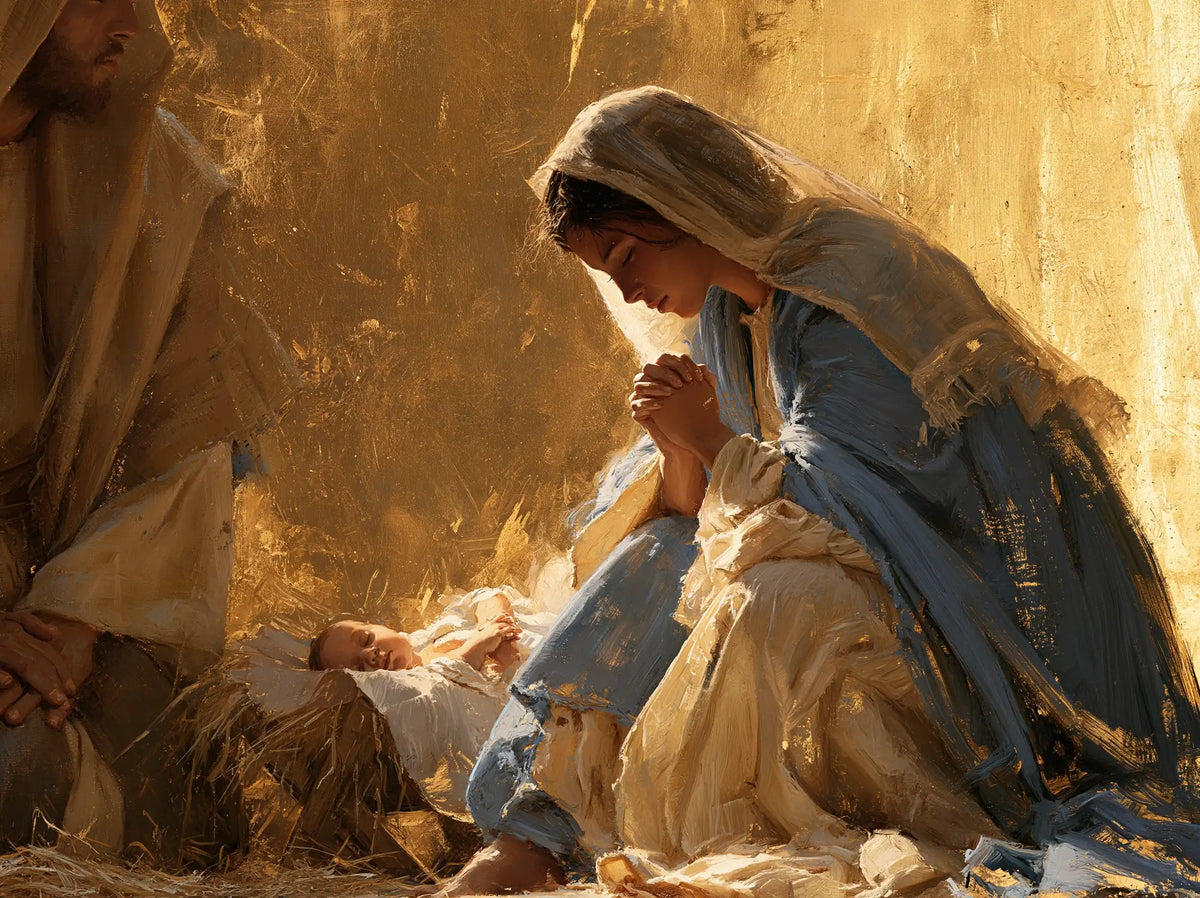 La Nativité — Le Recueillement aux ourlets dorés