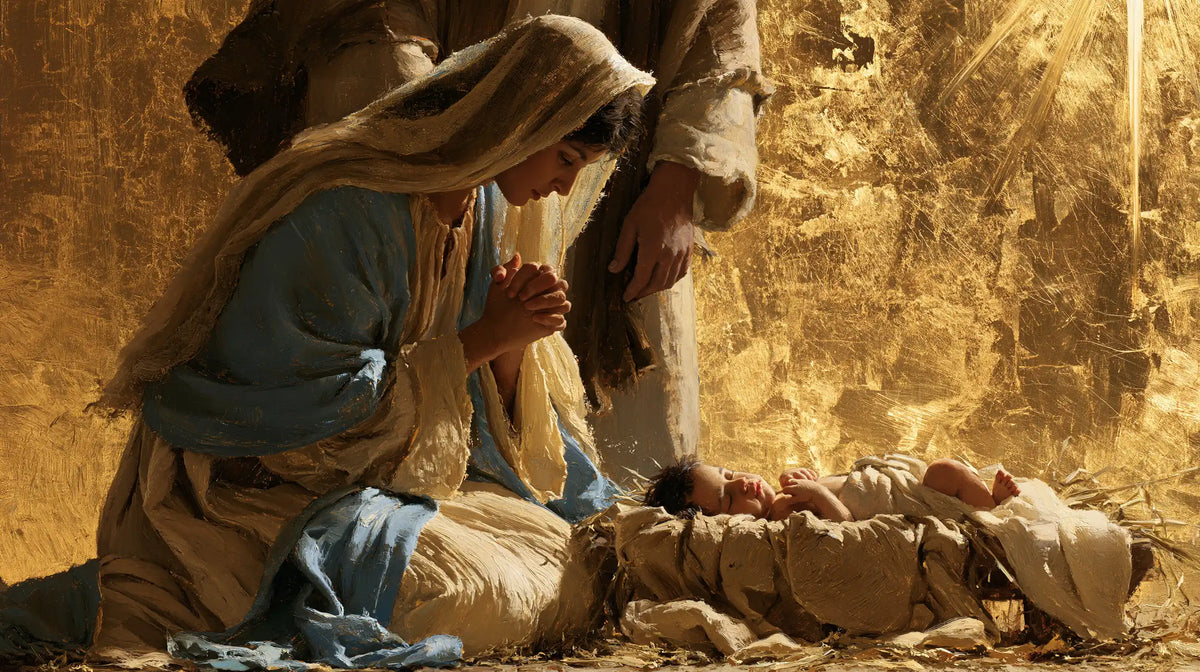 La Nativité — La Prière au pied des éclats dorés