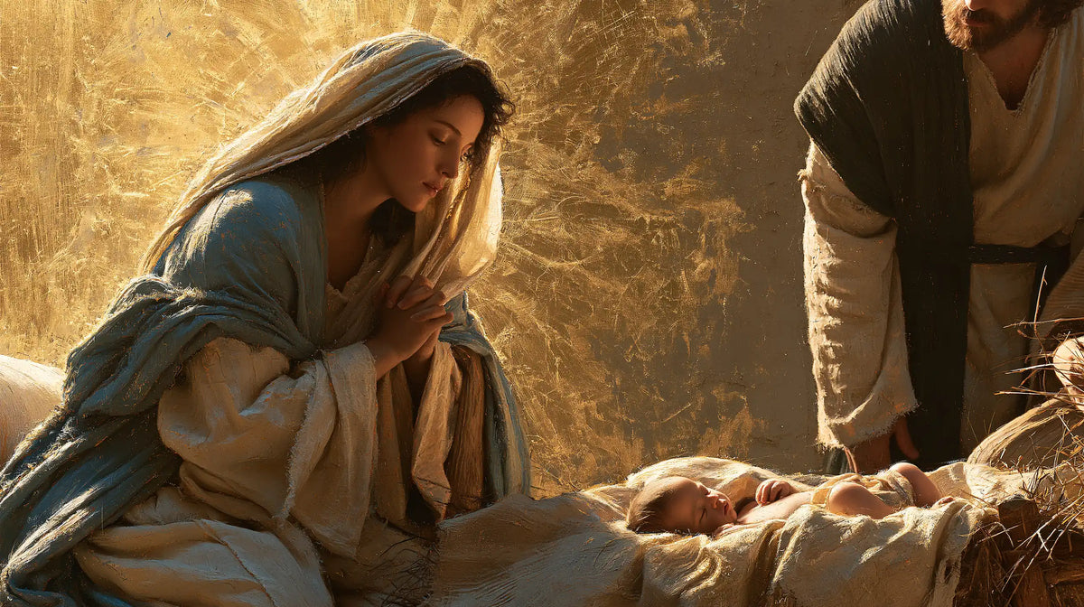 La Nativité — La Prière dans le cercle des rayons d’or
