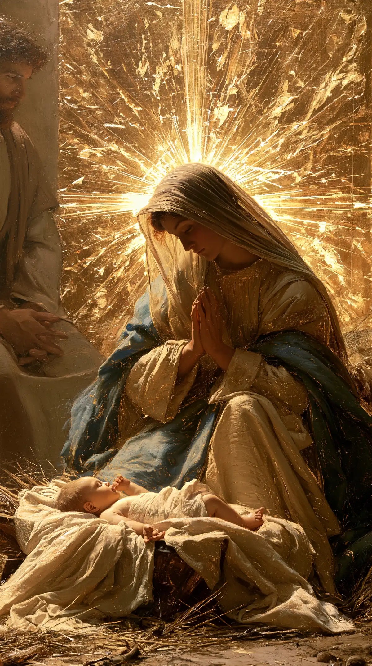 La Nativité — La Prière sous le soleil aux longues flammes