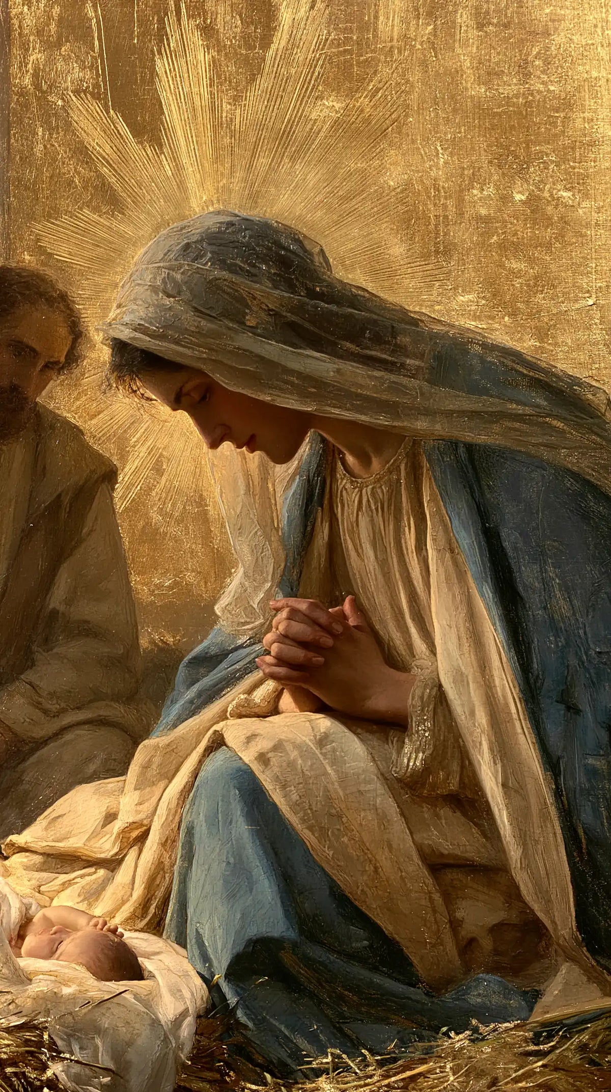 La Nativité — Le Recueillement au genou d’azur