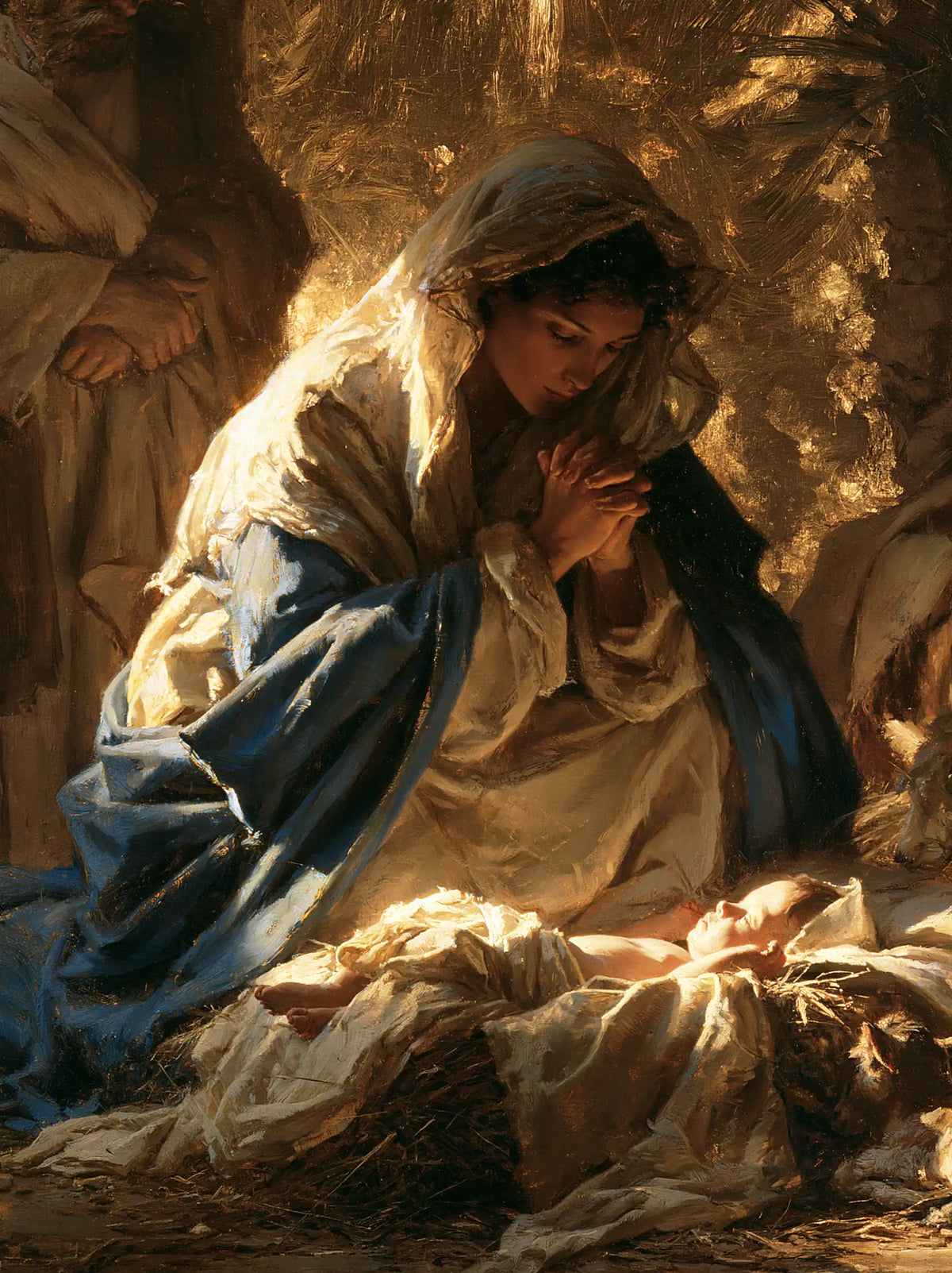 La Nativité — La Prière au milieu des feuilles de lumière