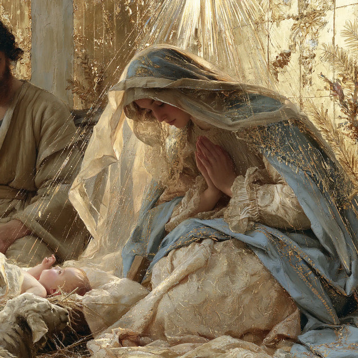 La Nativité — La Prière derrière le voile de dentelle