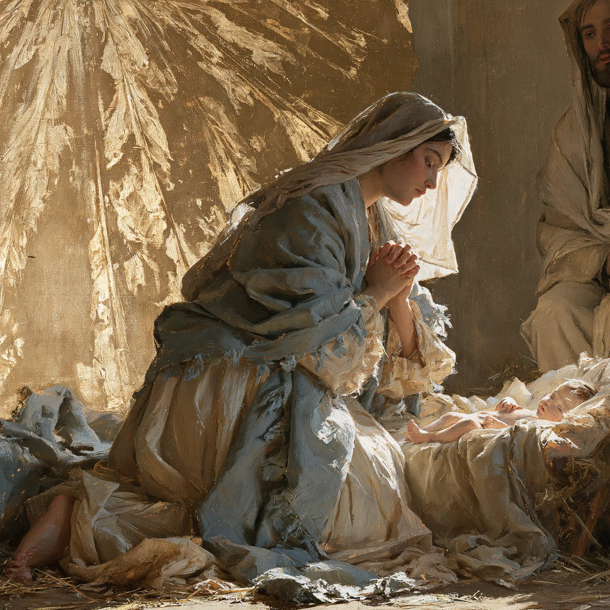 La Nativité — La Prière sous les longues feuilles d’or