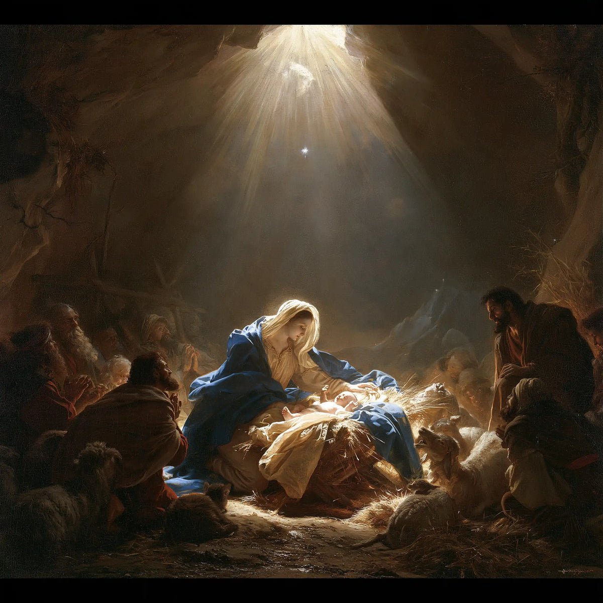 La Nativité — La Caresse sous la clarté de la grotte