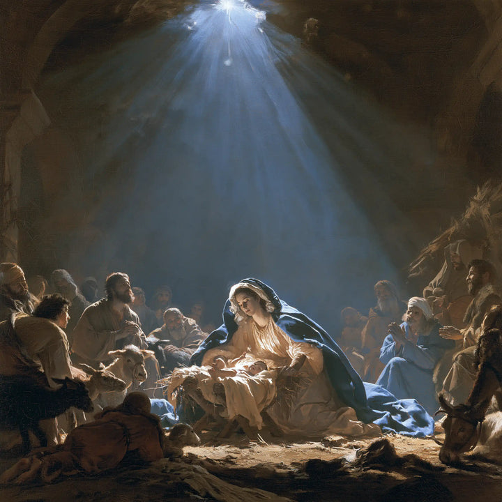 La Nativité — La Tendresse sous le grand faisceau bleu