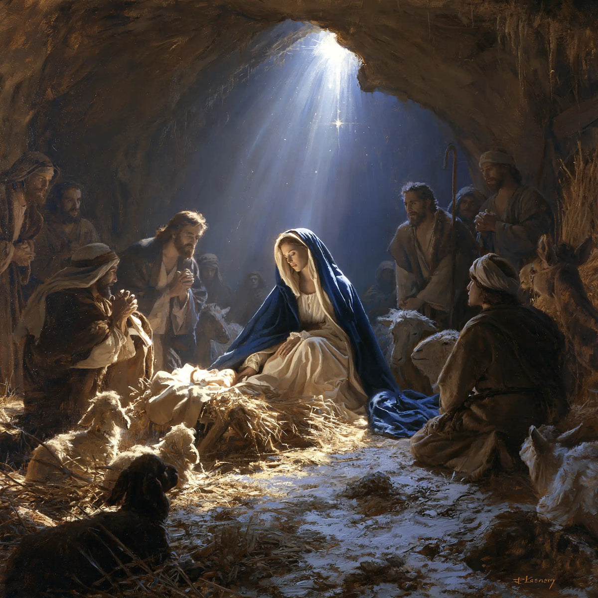 La Nativité — La Veille sous l’arche de roche bleue