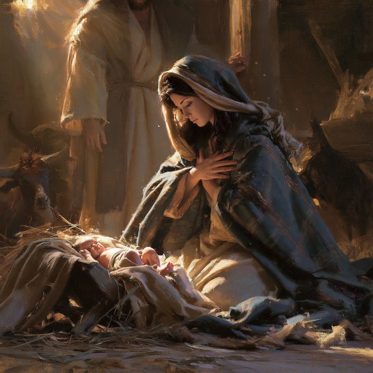 La Nativité — La Prière sous la cape assombrie