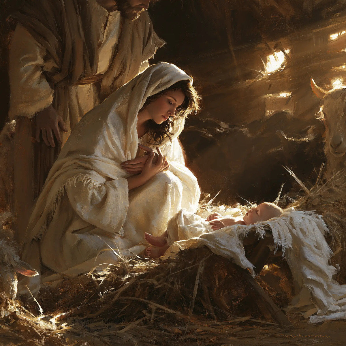 La Nativité — Le Berceau devant les jours du bois