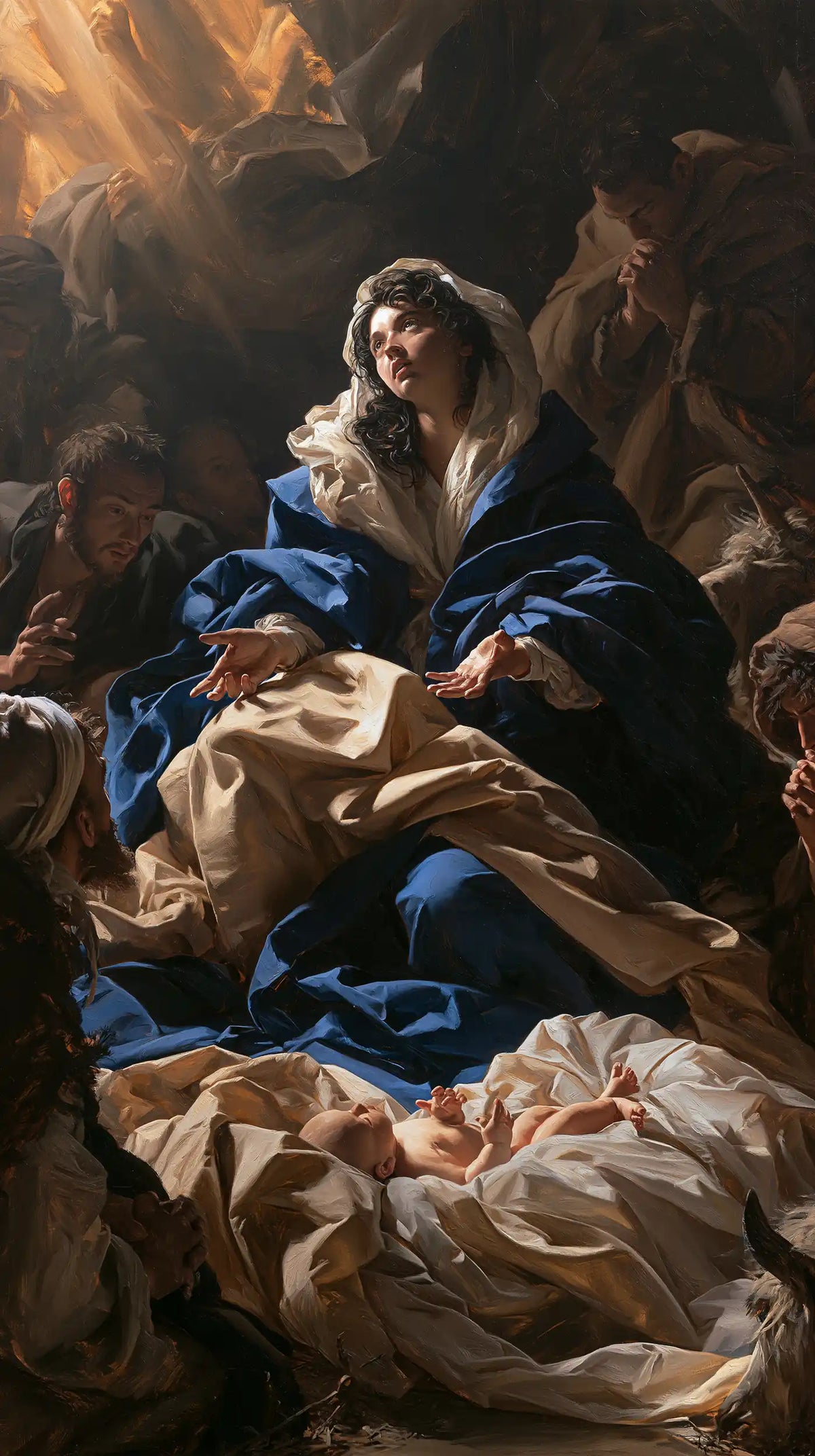 La Nativité — Le Repos sous les étoffes amassées