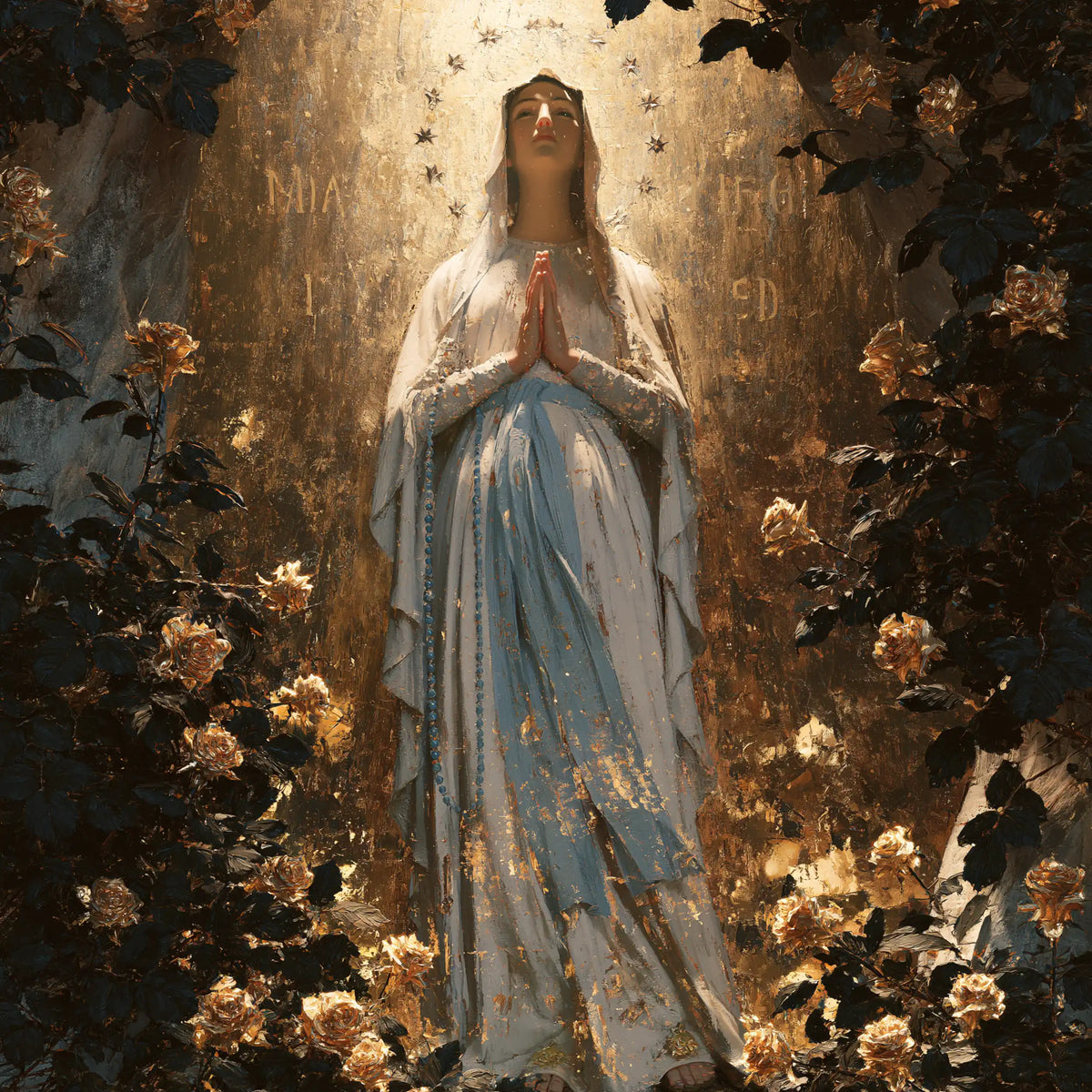 Our Lady of Lourdes Devotional Portrait · Square no. 8