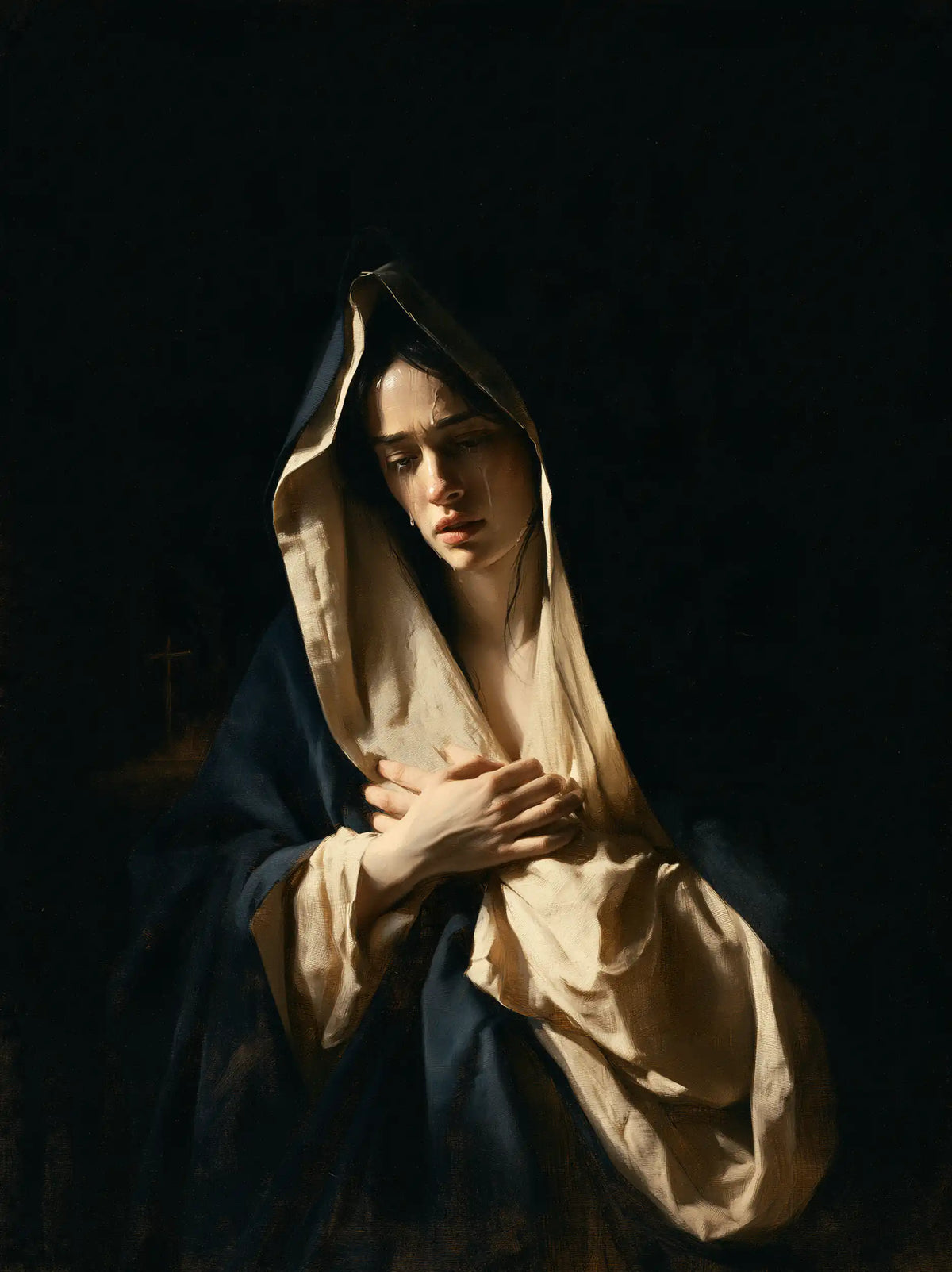 Notre-Dame des Douleurs — Le Recueillement dans l’ombre bleutée
