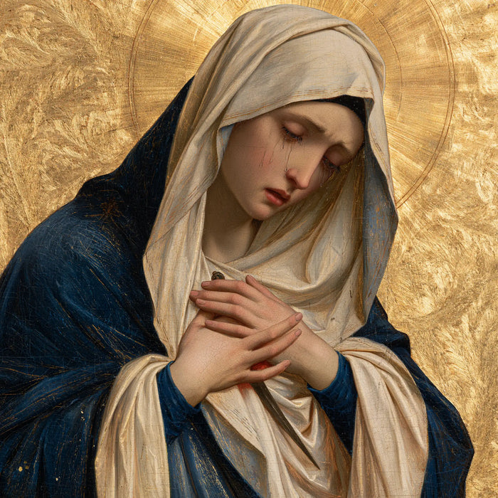 Notre-Dame des Douleurs — Le Repos du regard dans le nimbe gravé