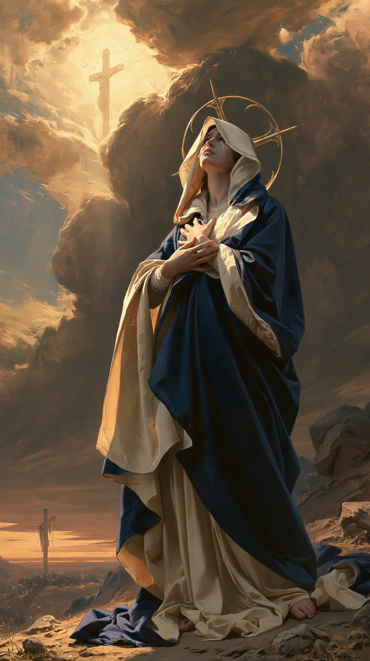 Notre-Dame des Douleurs — Le Regard vers la croix dans l’éclaircie