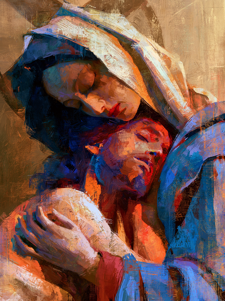 La Pietà — Le Repos dans les plis bleus