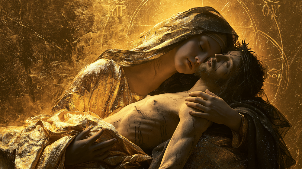 La Pietà — Sacré doré · Paysage n° 5 — art chrétien