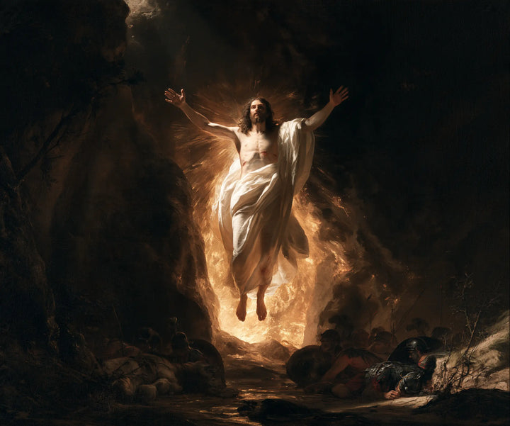 La Résurrection du Christ — Les Bras ouverts dans la roche noire