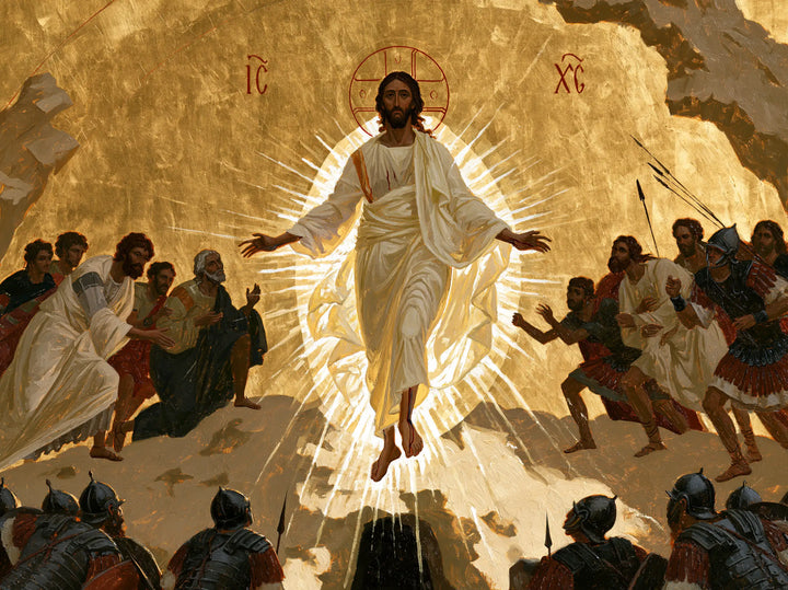 La Résurrection du Christ — Les Pieds suspendus dans l’éclat blanc