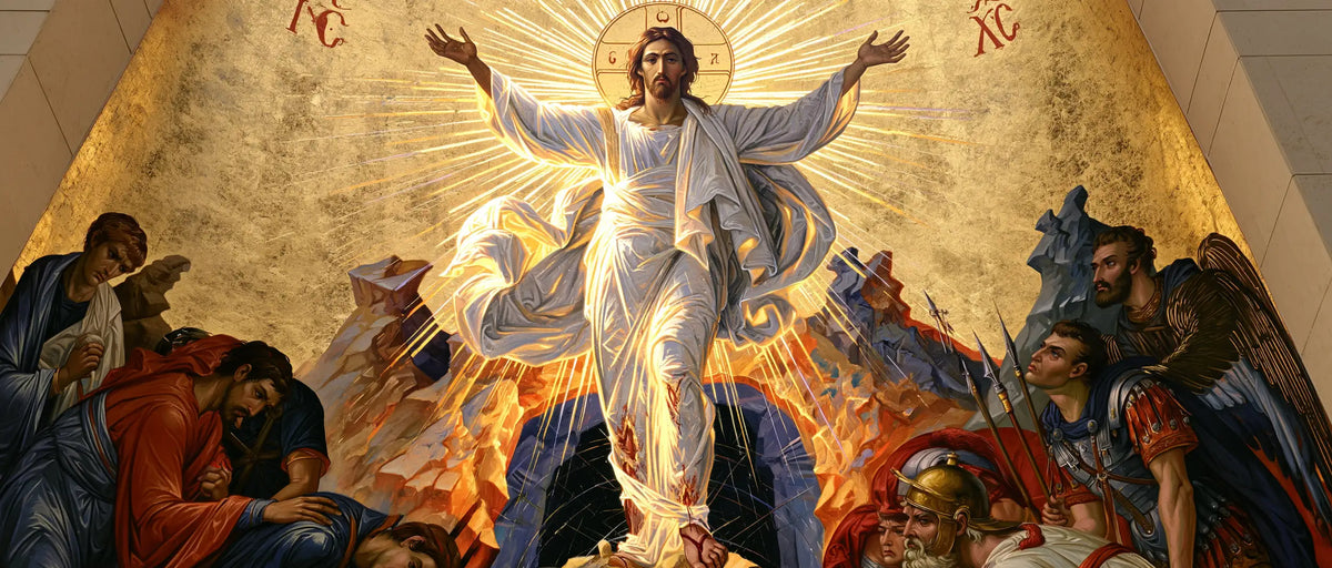La Résurrection du Christ — Le Ruban blanc dans la gloire bleue
