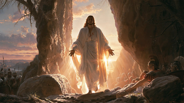 La Résurrection du Christ — La Porte rocheuse sur le ciel d’or