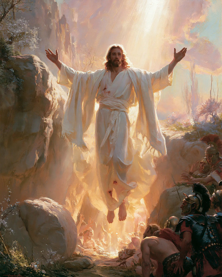 La Résurrection du Christ — Les Bras ouverts sous le rayon descendu