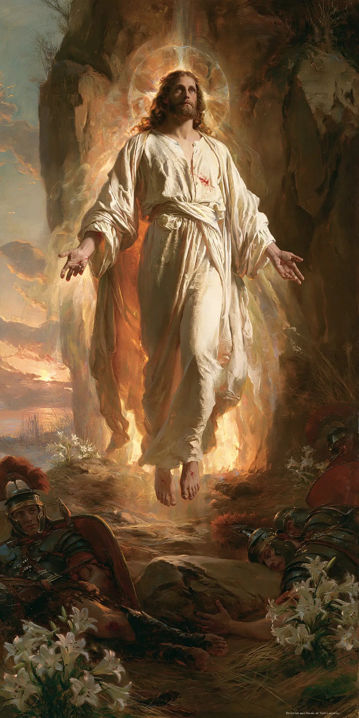 La Résurrection du Christ — Le Linceul dans la haute niche dorée