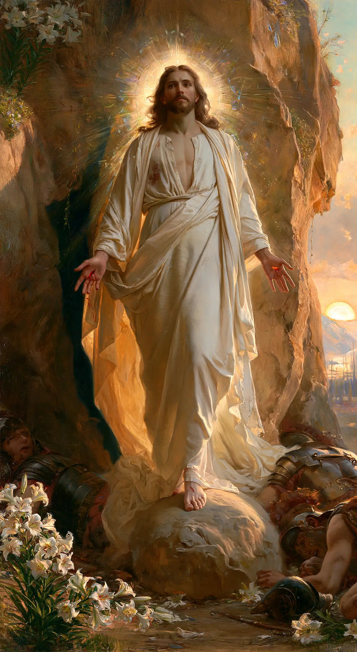 La Résurrection du Christ — Le Pas sur la pierre couleur de miel