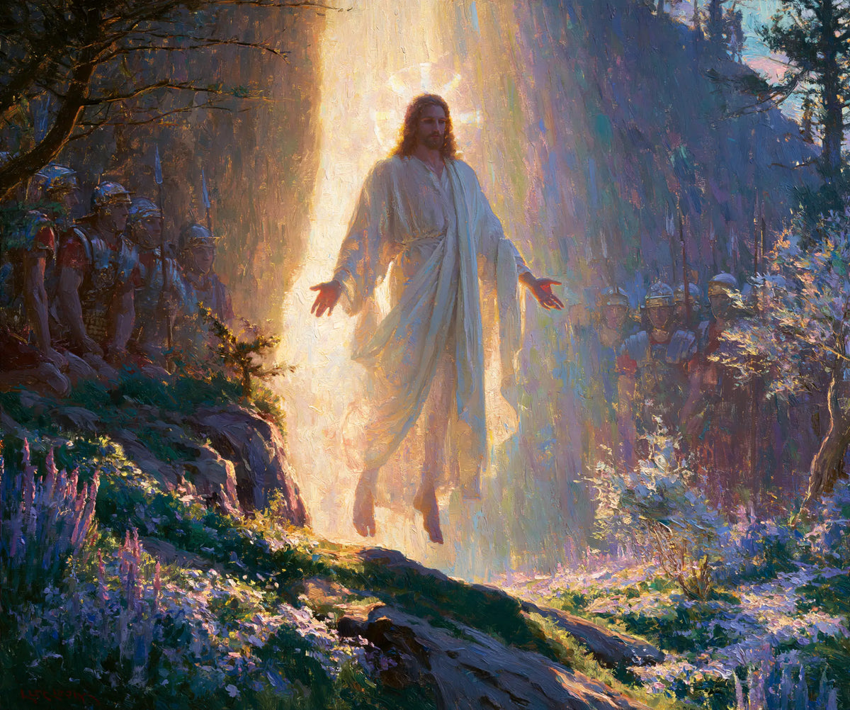 La Résurrection du Christ — La Cascade dorée sur le vallon mauve
