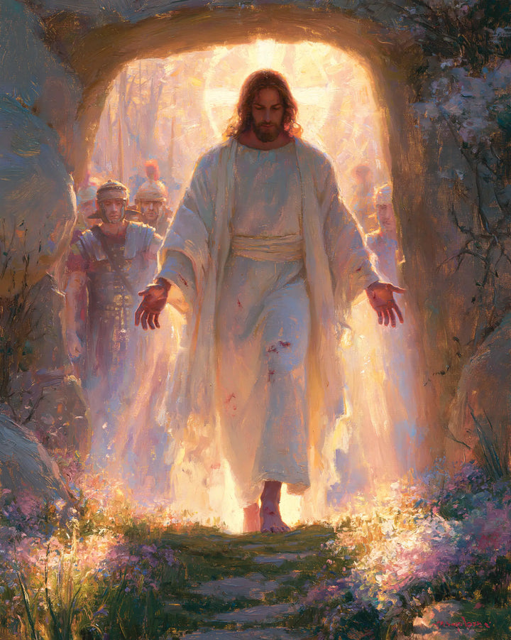 La Résurrection du Christ — Le Seuil carré dans la lumière rose