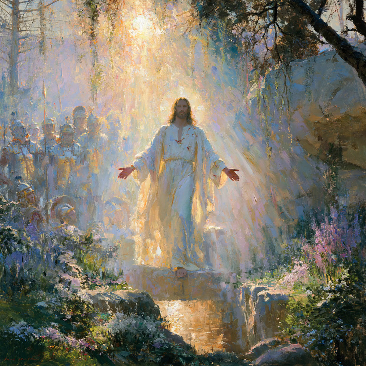 La Résurrection du Christ — La Lumière au-dessus de la dalle fleurie