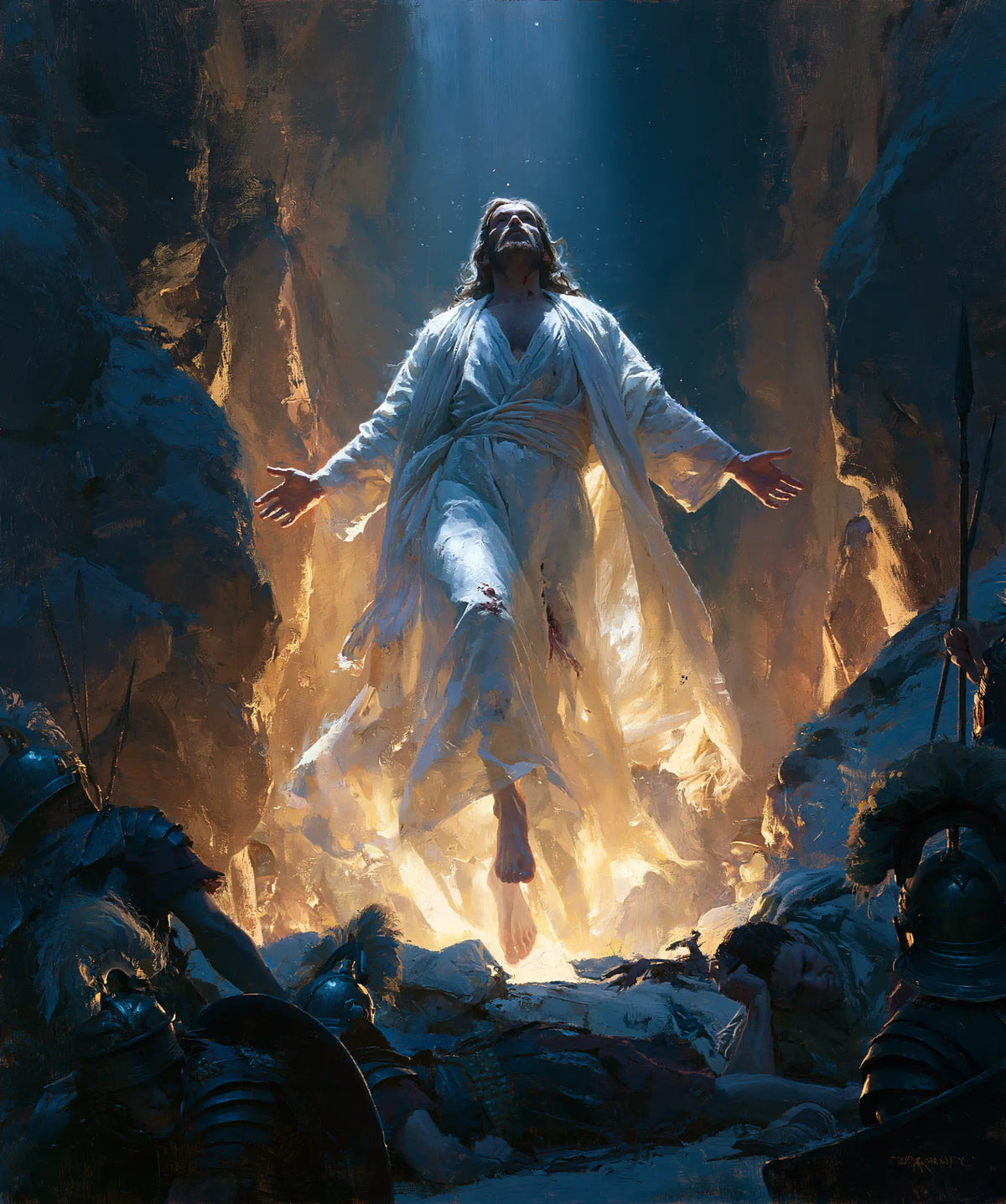 La Résurrection du Christ — Le Genou dans la colonne bleue