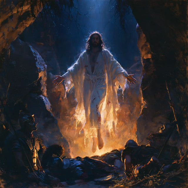 La Résurrection du Christ — Les Étoffes entre l’ombre et les étincelles
