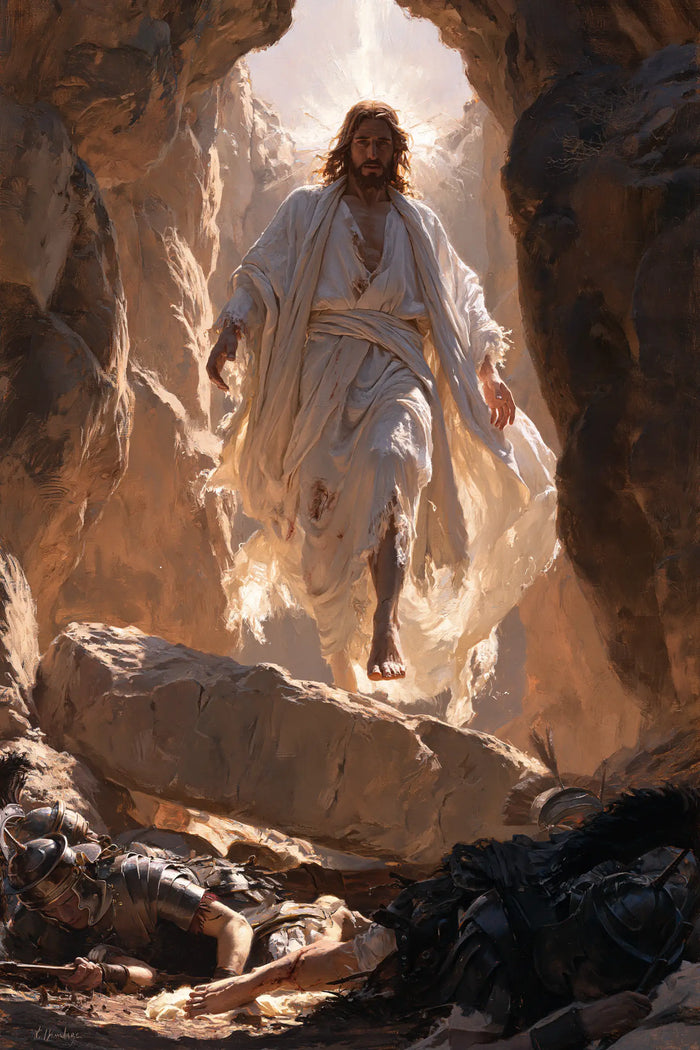 La Résurrection du Christ — La Vie franchit le bloc renversé