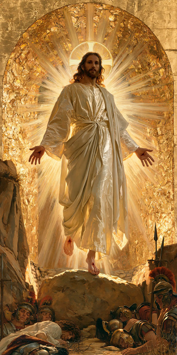 La Résurrection du Christ — Le Manteau gris dans l’ogive d’or