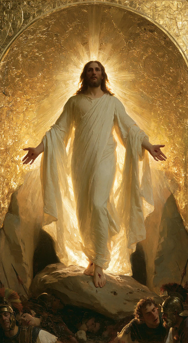 La Résurrection du Christ — La Robe claire sous l’arc silencieux