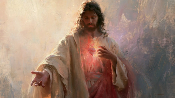Le Sacré-Cœur de Jésus — La Paume dans la brume rosée