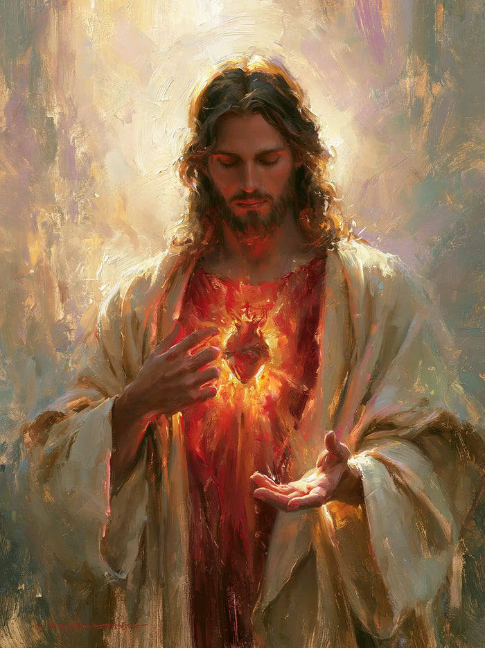 Le Sacré-Cœur de Jésus — La Paume au-dessous du soleil rouge
