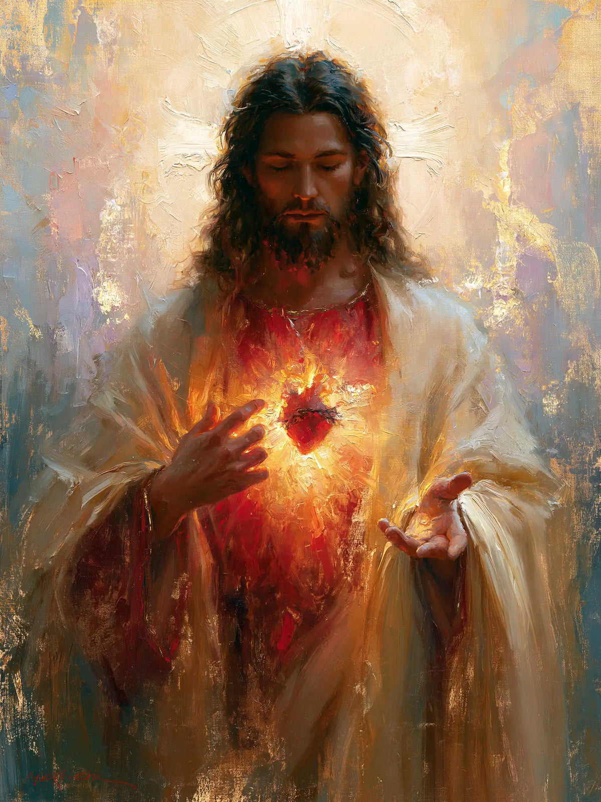 Le Sacré-Cœur de Jésus — Le Cœur dans le frisson des couleurs